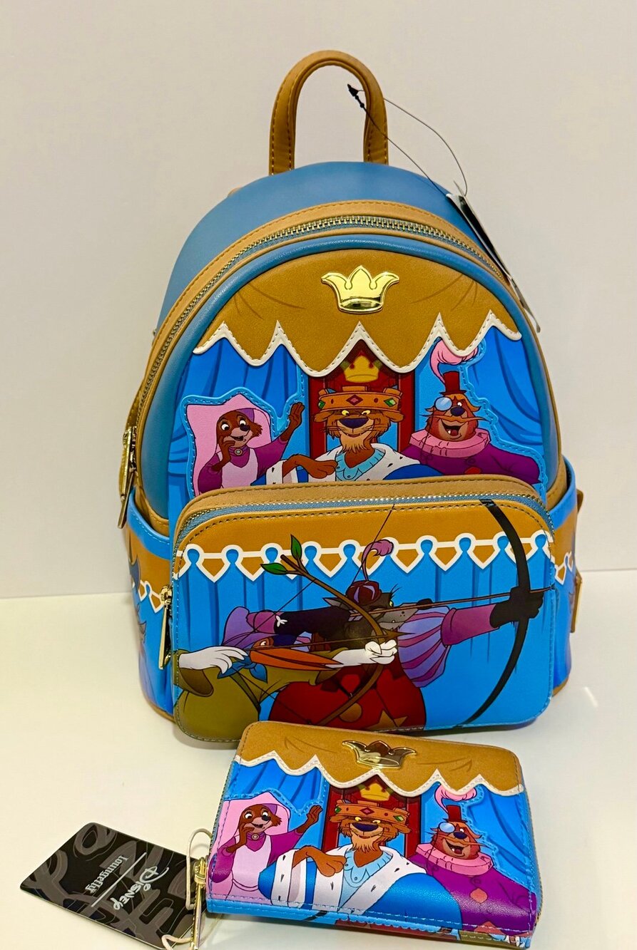 Loungefly Disney Robin Hood Archery Tournament Backpack & Wallet Set